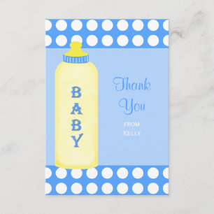 Bedankt Baby Boy Shower Flat 3.5 x 5 Kaart