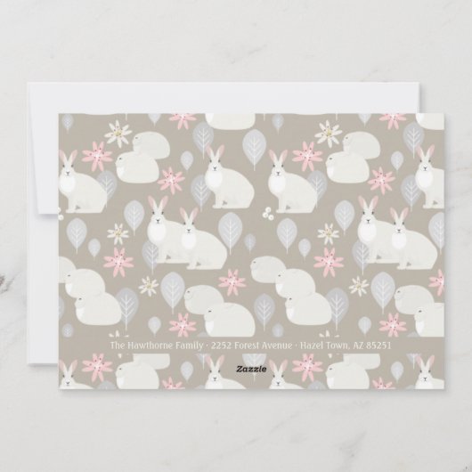 "Bedankt" Baby Celebration Custom Photo Feestdagenkaart (Achterkant)