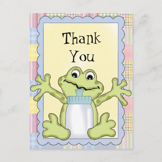 Bedankt Baby Frog Briefkaart (Voorkant)