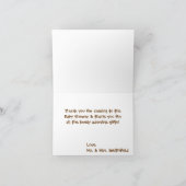 Bedankt Baby Girl Owl Baby shower Note Kaart (Binnen)