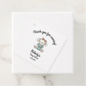 Bedankt Baby Girl Teddy Bedankjes Labels (In situ)