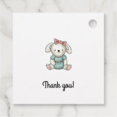Bedankt Baby Girl Teddy Bedankjes Labels (Achterkant)