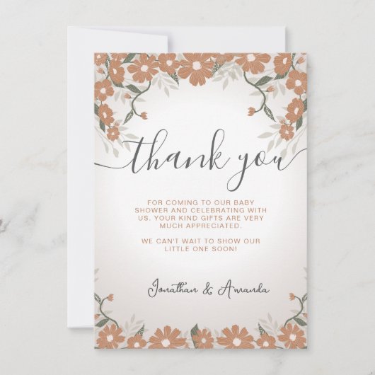 Bedankt Baby in Bloom Spring Daisy Shower (Voorkant)