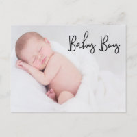 Bedankt Baby jongen Geboorte Aankondiging Script t