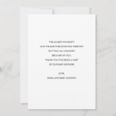 Bedankt Baby shower Aangepaste foto (Achterkant)