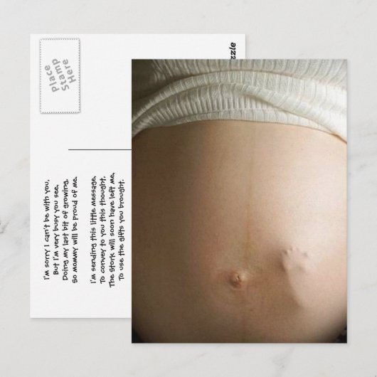 Bedankt, Baby shower Cadeaus Briefkaart (Voorkant / Achterkant)