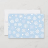 Bedankt Baby shower Cold Buiten Snow Blue Boy (Achterkant)