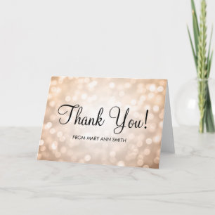 Bedankt Baby shower Copper Glitter Lights