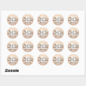 Bedankt Baby shower Copper Glitter Lights Ronde Sticker (Vel)