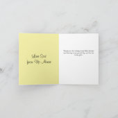 Bedankt Baby shower Elegant Blue Rattle (Binnen)