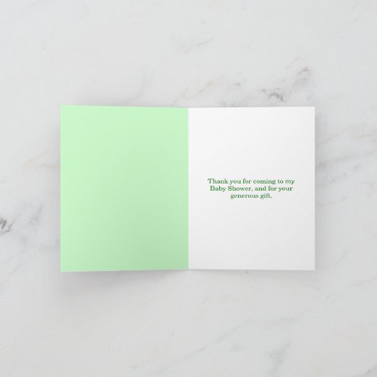 Bedankt Baby shower Elegant Rattle (Binnen)