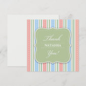 Bedankt Baby shower Flat Kaart (Voorkant / Achterkant)