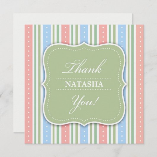 Bedankt Baby shower Flat Kaart (Voorkant / Achterkant)