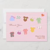 Bedankt Baby shower Flat Kaart (Voorkant)