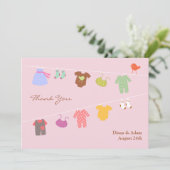 Bedankt Baby shower Flat Kaart (Staand voorkant)