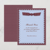 Bedankt Baby shower Flat Kaart (Voorkant / Achterkant)