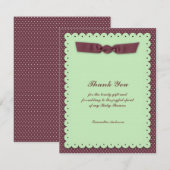 Bedankt Baby shower Flat Kaart (Voorkant / Achterkant)