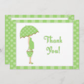 Bedankt Baby shower Flat Kaart (Voorkant / Achterkant)