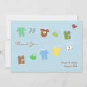 Bedankt Baby shower Flat Kaart (Voorkant)