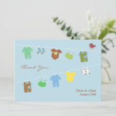 Bedankt Baby shower Flat Kaart (Staand voorkant)