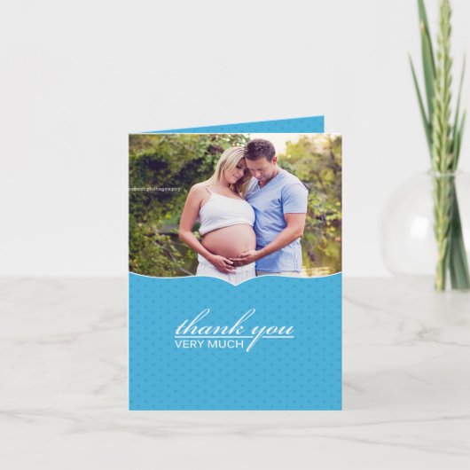 Bedankt Baby shower fotokaart (Voorkant)