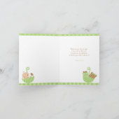 Bedankt Baby shower gevouwen Kaart (Binnen)