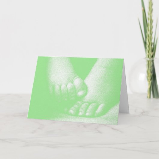 Bedankt Baby shower - Groen (Voorkant)