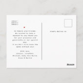 Bedankt Baby shower Minimalist 12 Fotocollage Briefkaart (Achterkant)