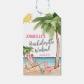 Bedankt Bachelorette Tropical Beach Favor Cadeaulabel (Voorkant)
