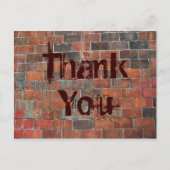 Bedankt bakstenen muur briefkaart (Voorkant)