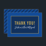 BEDANKT BAR MITZVAH minimalistisch goud marine bla<br><div class="desc">door kat massard >> https://linktr.ee/simplysweetpaperie <<<<< Een eenvoudige, stijlvolle manier om u te bedanken voor uw bezoek aan uw gast. Opstelling als sjabloon is het eenvoudig voor u om uw eigen details toe te voegen, of de aanpassingsknoop te raken en u kunt tekst, doopvonten, grootte enz. TIP toevoegen of veranderen:...</div>