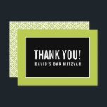 BEDANKT BAR MITZVAH minimalistisch grid limoen zwa<br><div class="desc">door kat massard >> https://linktr.ee/simplysweetpaperie <<<<< Een eenvoudige, stijlvolle manier om u te bedanken voor uw bezoek aan uw gast. Opstelling als sjabloon is het eenvoudig voor u om uw eigen details toe te voegen, of de aanpassingsknoop te raken en u kunt tekst, doopvonten, grootte enz. TIP toevoegen of veranderen:...</div>