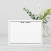 BEDANKT BAR MITZVAH modern effen grid limoen zwart (Staand voorkant)