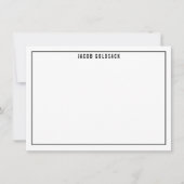 BEDANKT BAR MITZVAH modern effen grid limoen zwart (Voorkant)