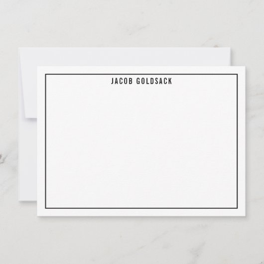 BEDANKT BAR MITZVAH modern effen grid limoen zwart (Voorkant)