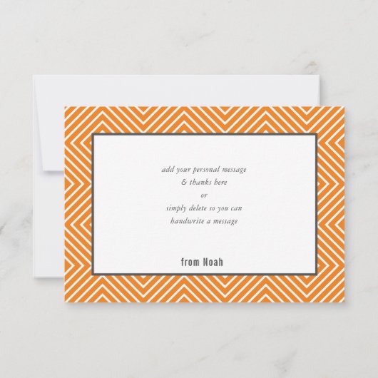 BEDANKT BAR MITZVAH modern geometrisch grijs sinaa (Achterkant)