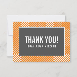 BEDANKT BAR MITZVAH modern geometrisch grijs sinaa