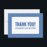 BEDANKT BAR MITZVAH modern geometrisch koninklijk<br><div class="desc">door kat massard >> https://linktr.ee/simplysweetpaperie <<<<< Een eenvoudige, stijlvolle manier om u te bedanken voor uw bezoek aan uw gast. Opstelling als sjabloon is het eenvoudig voor u om uw eigen details toe te voegen, of de aanpassingsknoop te raken en u kunt tekst, doopvonten, grootte enz. TIP toevoegen of veranderen:...</div>