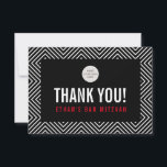 BEDANKT BAR MITZVAH modern geometrisch zwart rood<br><div class="desc">door kat massard >>> https://linktr.ee/simplysweetpaperie <<<<< Een eenvoudige, stijlvolle manier om dank te zeggen aan uw gasten voor het bijwonen van uw evenement - inclusief uw evenement logo Setup als een sjabloon het is eenvoudig voor u om uw eigen gegevens toe te voegen, of druk op de knop aanpassen en...</div>