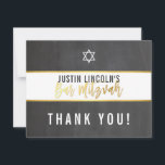 BEDANKT BAR MITZVAH modern grijs krijtbord goud<br><div class="desc">door kat massard >> kat@simplysweetPAPERIE.com <<<<< een eenvoudige, stijlvolle manier om te zeggen bedankt aan uw gast voor het bijwonen van uw EVENT Setup als sjabloon is het eenvoudig voor u om uw eigen details toe te voegen, of de aanpassingsknoop te drukken en u kunt tekst, doopvonten, grootte enz. toevoegen...</div>