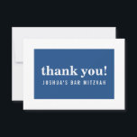 BEDANKT BAR MITZVAH modern minimalistisch marine b<br><div class="desc">door kat massard >> https://linktr.ee/simplysweetpaperie <<<<< Een eenvoudige, stijlvolle manier om u te bedanken voor uw bezoek aan uw gast. Opstelling als sjabloon is het eenvoudig voor u om uw eigen details toe te voegen, of de aanpassingsknoop te raken en u kunt tekst, doopvonten, grootte enz. TIP toevoegen of veranderen:...</div>