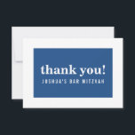 BEDANKT BAR MITZVAH modern minimalistisch marine b<br><div class="desc">door kat massard >> https://linktr.ee/simplysweetpaperie <<<<< Een eenvoudige, stijlvolle manier om u te bedanken voor uw bezoek aan uw gast. Opstelling als sjabloon is het eenvoudig voor u om uw eigen details toe te voegen, of de aanpassingsknoop te raken en u kunt tekst, doopvonten, grootte enz. TIP toevoegen of veranderen:...</div>
