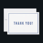 BEDANKT BAR MITZVAH moderne eenvoudige marineblauw<br><div class="desc">door kat massard >> https://linktr.ee/simplysweetpaperie <<<<< Een eenvoudige, stijlvolle manier om u te bedanken voor uw bezoek aan uw gast. Opstelling als sjabloon is het eenvoudig voor u om uw eigen details toe te voegen, of de aanpassingsknoop te raken en u kunt tekst, doopvonten, grootte enz. TIP toevoegen of veranderen:...</div>