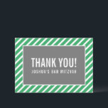 BEDANKT BAR MITZVAH moderne jongen eenvoudig groen<br><div class="desc">door kat massard >> https://linktr.ee/simplysweetpaperie <<<<< Een eenvoudige, stijlvolle manier om u te bedanken voor uw bezoek aan uw gast. Opstelling als sjabloon is het eenvoudig voor u om uw eigen details toe te voegen, of de aanpassingsknoop te raken en u kunt tekst, doopvonten, grootte enz. TIP toevoegen of veranderen:...</div>