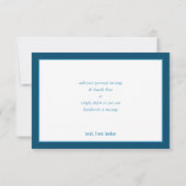 BEDANKT BAR MITZVAH moderne ster jongen denim blau (Achterkant)