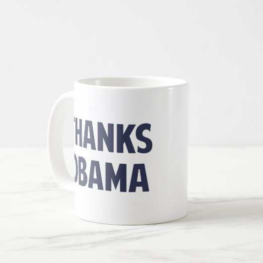 Bedankt Barack Obama Koffiemok (Voorkant links)