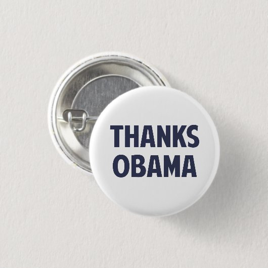 Bedankt Barack Obama Ronde Button 3,2 Cm (Voorkant /achterkant)
