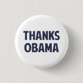 Bedankt Barack Obama Ronde Button 3,2 Cm (Voorkant)