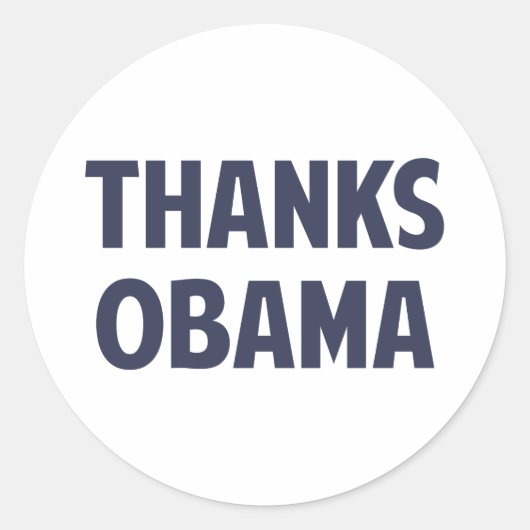 Bedankt Barack Obama Ronde Sticker (Voorkant)