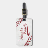 Bedankt Baseball Coach Large Grunge Baseball Bagagelabel (Voorkant verticaal)